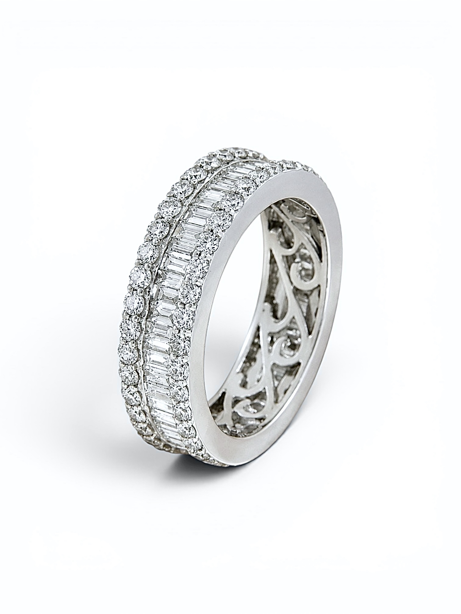 Anello Veretta con Diamanti Baguette Art. 3910RW