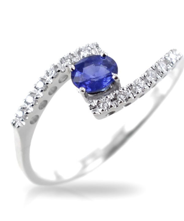 ANELLO ZAFFIRO E DIAMANTI GEMME ART.  AN941