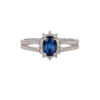 GOLD RING - SAPPHIRE AND DIAMONDS COD. ART. AN898