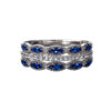 Anello fascia zaffiri diamanti oro bianco 750% art. AN2642