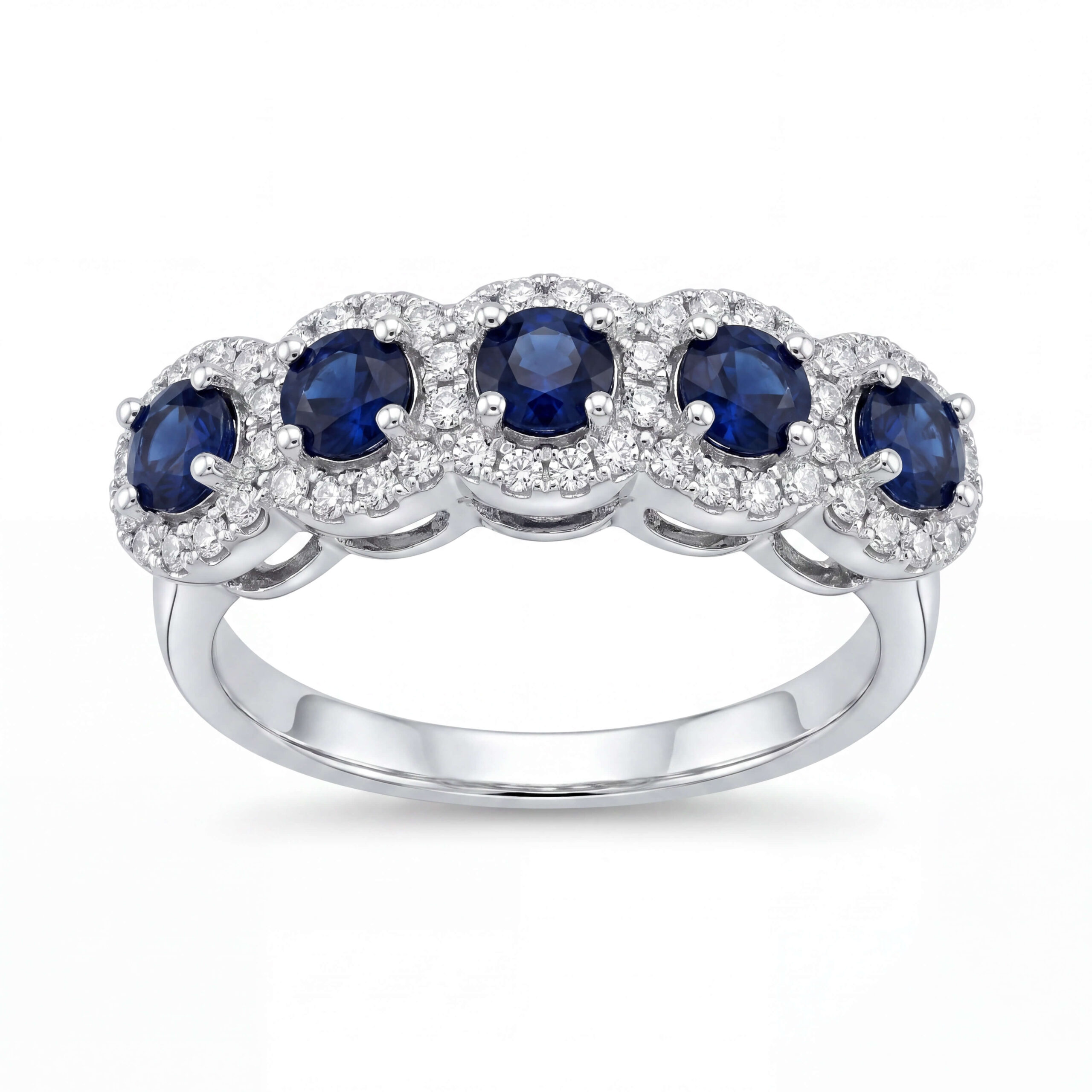 GOLD RING – SAPPHIRE AND DIAMONDS ART. CODE AN1606