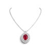 GIROCOLLO PENDENTE RUBINO DIAMANTI ORO 18KT CIPOLLA DAL 1950 GIOIELLIERI PALERMO 4 gioielleria palermo White gold 750% ruby pendant and diamonds Art. CD920
