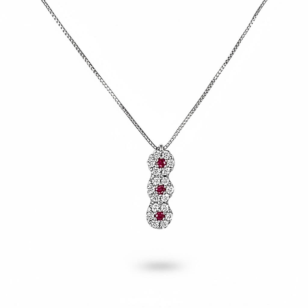 Trilogy Pendant Rubies Gold and Diamonds BELLE EPOQUE Art. CD320
