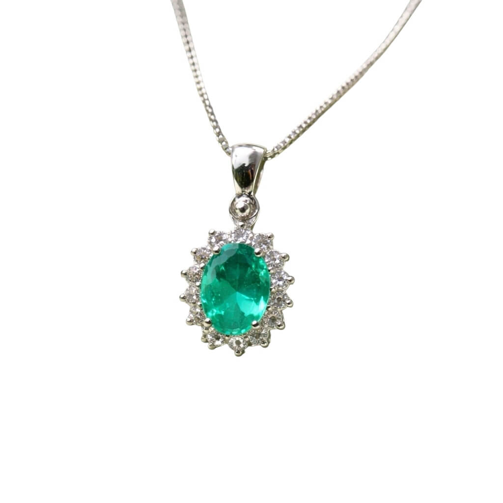Pendant with diamonds and emerald Art.CD812