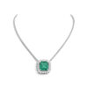 GIROCOLLO PENDENTE SMERALDO DIAMANTI ORO 18KT CIPOLLA DAL 1950 GIOIELLIERI PALERMO gioielleria palermo Girocollo smeraldo oro bianco BON TON art. CD1095