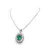 White Gold Emerald Diamond Pendant 750% Art.CD889