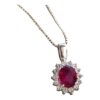Gold Ruby and Diamond BON TON Pendant Art.CD549