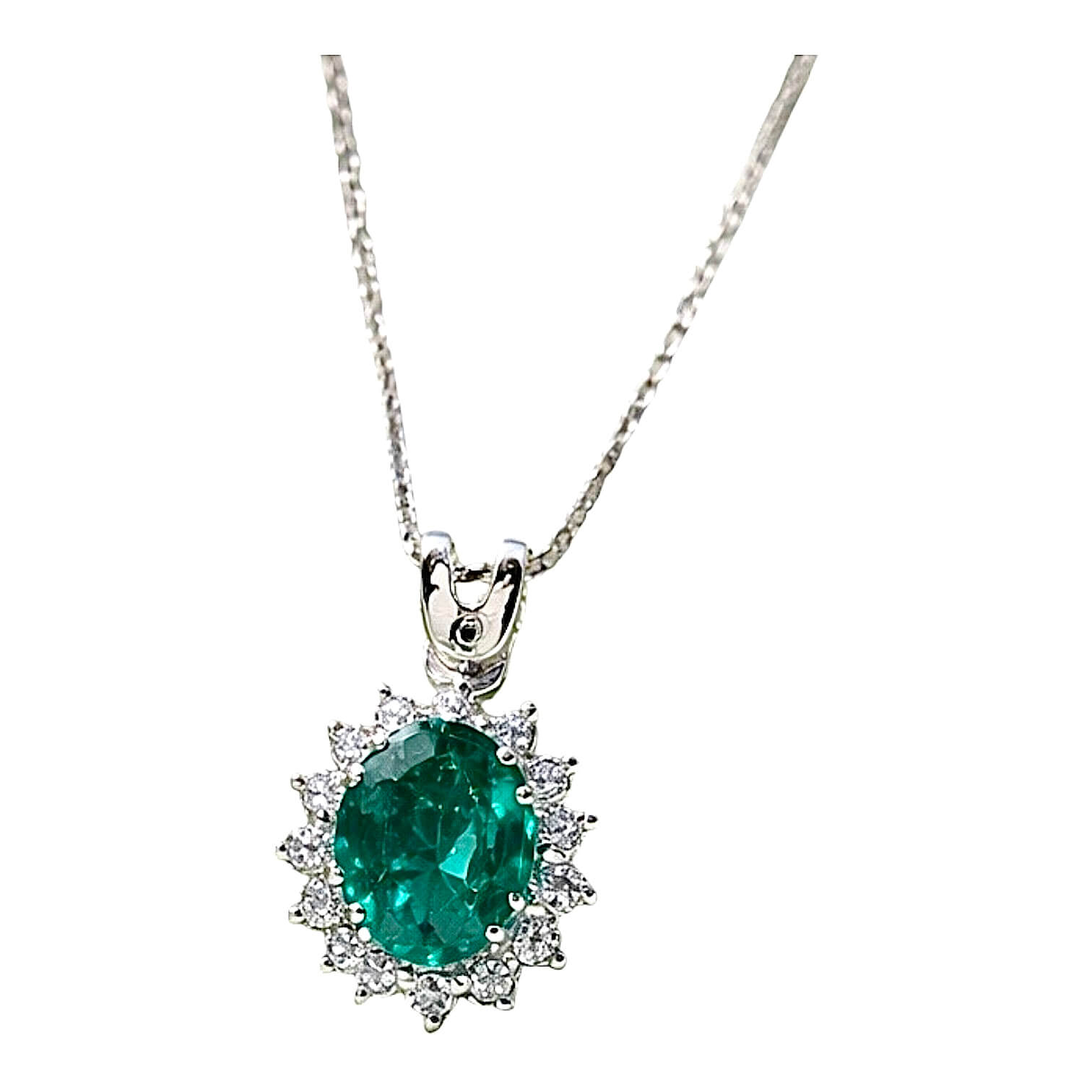 Girocollo smeraldo e diamanti BON TON Art.  CD540