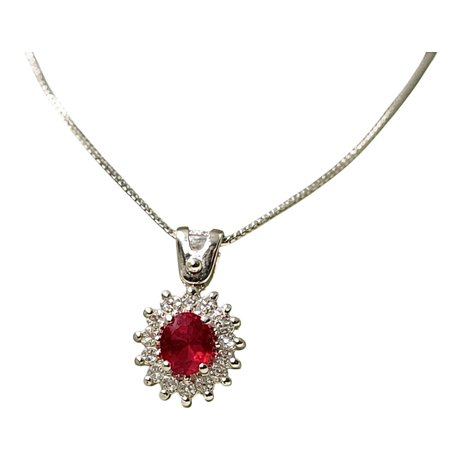 Girocollo rubino oro e diamanti BON TON  Art. CD363-2