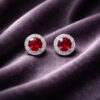 Gold and Diamond Rubies Earrings Art. OR548