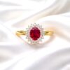 Anello rubino e diamanti oro rosa  BON TON art. AN2394-1