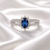 GOLD RING - SAPPHIRE AND DIAMONDS COD. ART. AN898