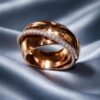 Anello oro rosa e diamanti SATURNO art. RADI005