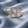 Anello iniziale N oro e diamanti art. AN-N