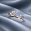 Anello iniziale D oro e diamanti art. ANP-D