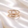 Anello iniziale in oro rosa art. AN-D R