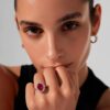 Anello rubino e diamanti oro rosa BON TON art.AN2392