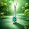 Emerald pendant diamonds and gold BON TON Art. CD373