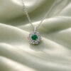 Girocollo smeraldo e diamanti FIORE Art. CD127