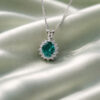 Girocollo smeraldo e diamanti BON TON Art.  CD540