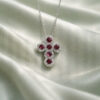 BELLE EPOQUE Gold Diamond Rubies Cross Pendant Art. CR128