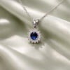 Girocollo zaffiro oro e diamanti BON TON  Art. CD870-1