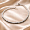 Bracciale tennis diamanti neri oro bianco 18 kt art.BR131