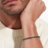 Bracciale tennis diamanti neri oro bianco 18 kt art.BR131