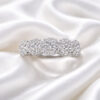 Anello veretta di diamanti oro bianco SETA art. AN2297