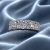 Anello veretta di diamanti in oro bianco  750% DESIDERIO ART. AN2815-5