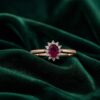 Anello rubino e diamanti oro rosa BON TON art.AN2852