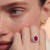 Anello rubino oro diamanti BON TON Art. AN2587
