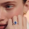 Anello zaffiro blu e diamnti BON TON Art. AN816