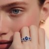 Anello con zaffiri e diamanti BELLE EPOQUE art. AN1433