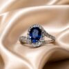 GOLD RING - SAPPHIRE AND DIAMONDS ART. CODE AN886
