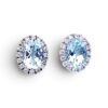 Aquamarine Earrings Gold and Diamonds Art. OR1309