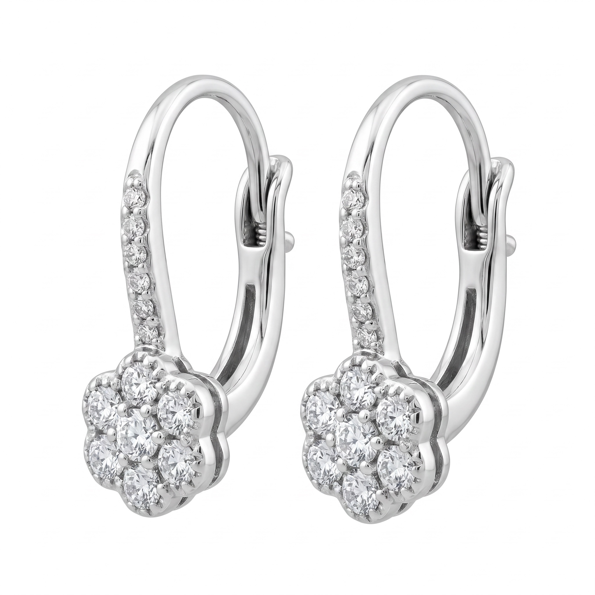 FLOWER diamond bridge earrings Art. OR937