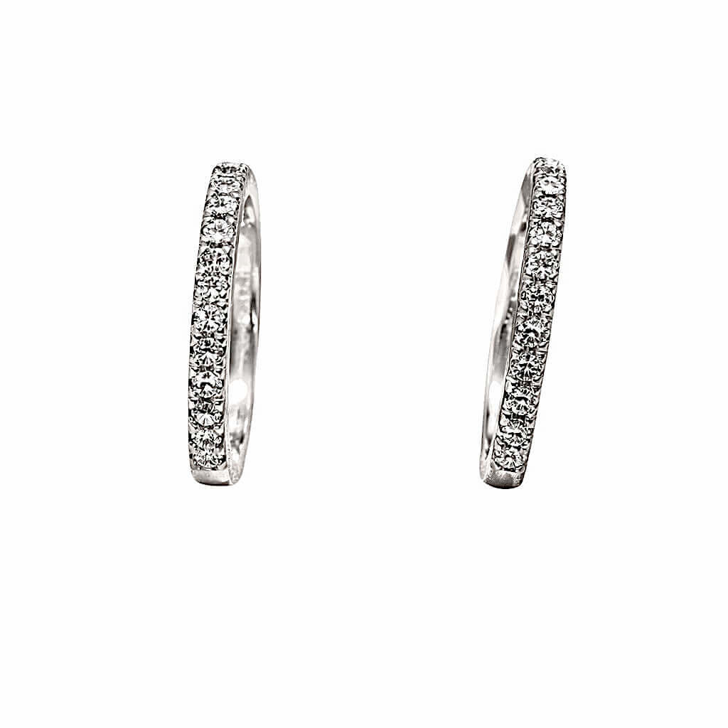White gold circle earrings and DREAM diamonds Art. OR861