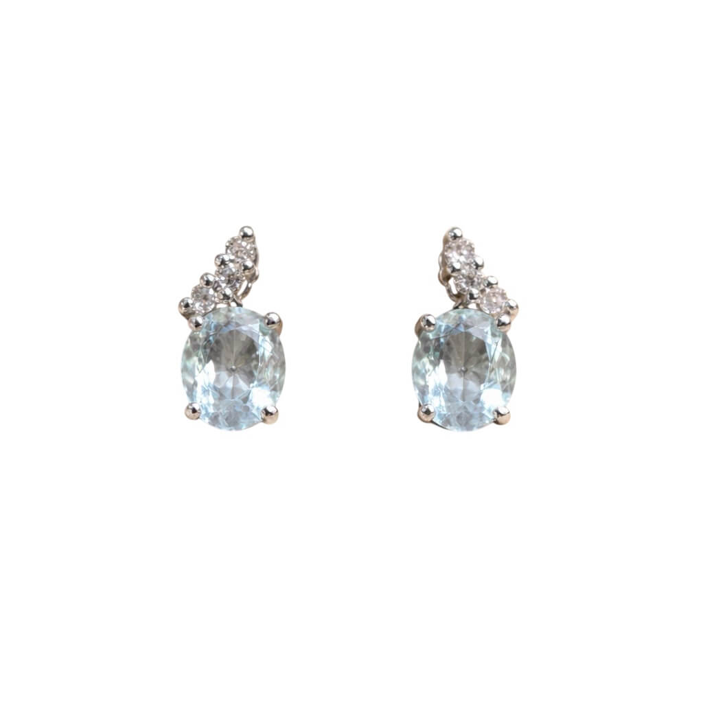 Orecchini acquamarina oro e diamanti GEMME Art. OR1023