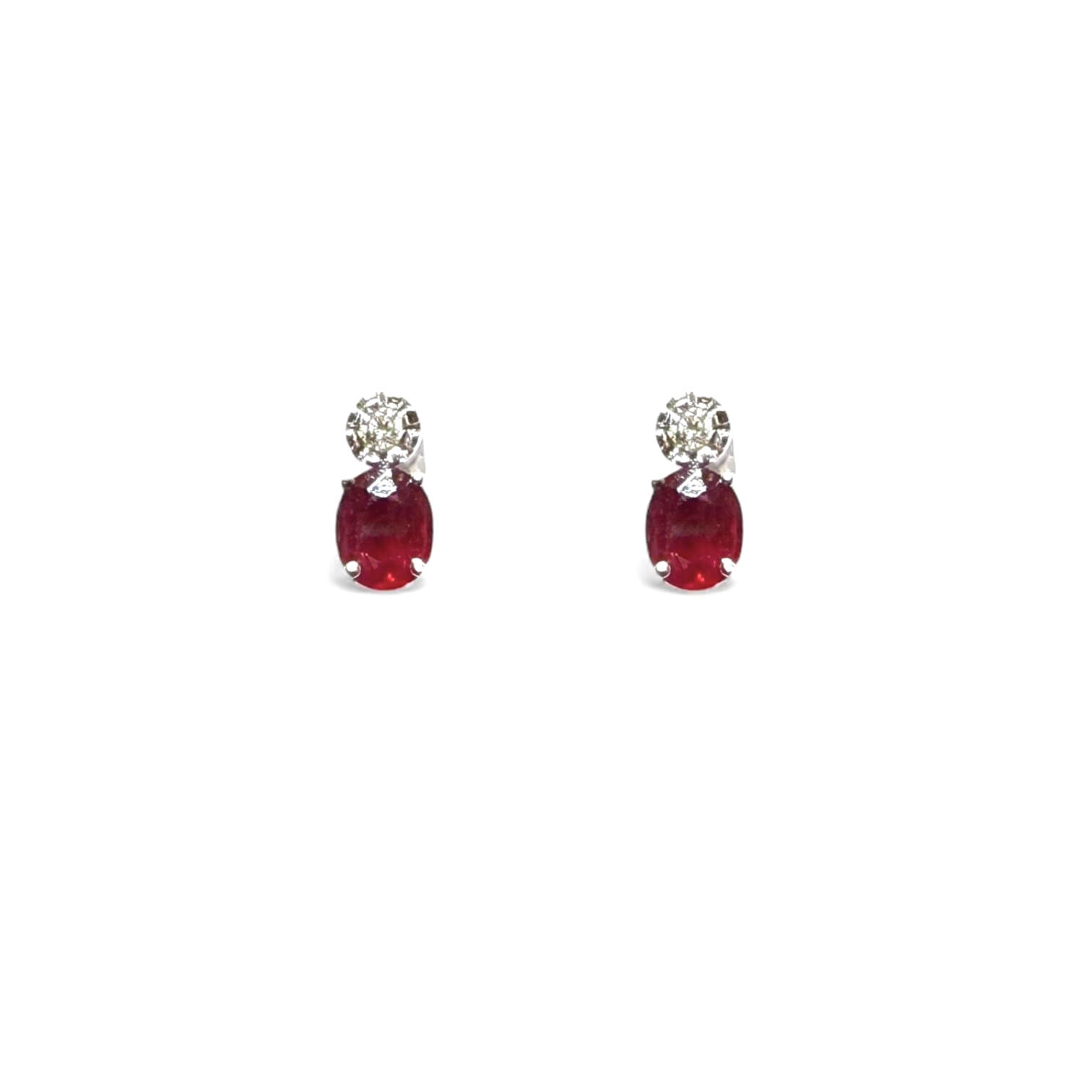 Gold Rubies and GEM Diamonds Earrings Art. OR619