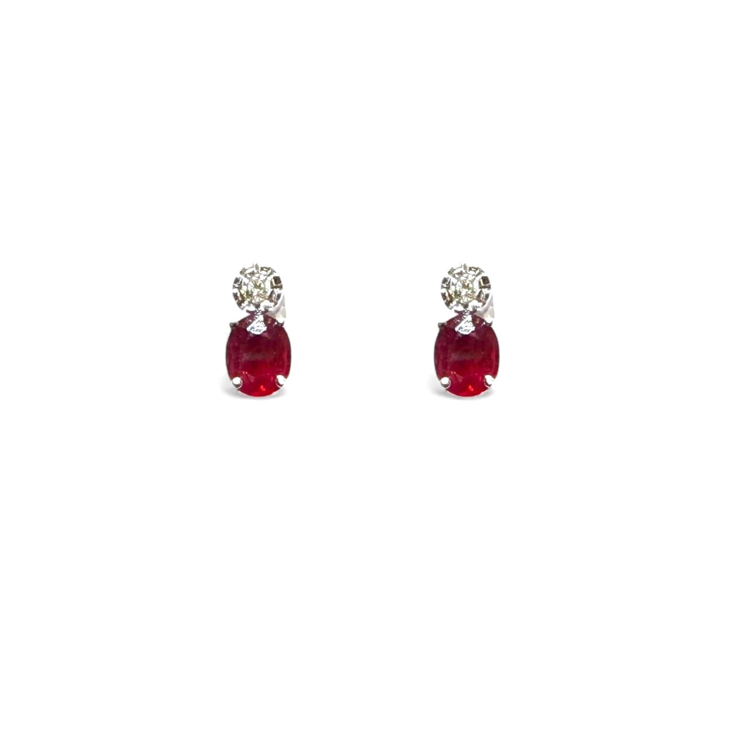 Gold Rubies and GEM Diamonds Earrings Art. OR1183
