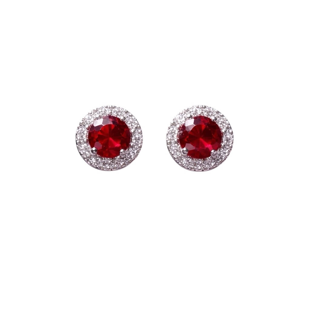 Gold and Diamond Rubies Earrings Art. OR548