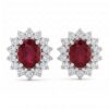 Gold ruby earrings and BON TON diamonds Art. OR505