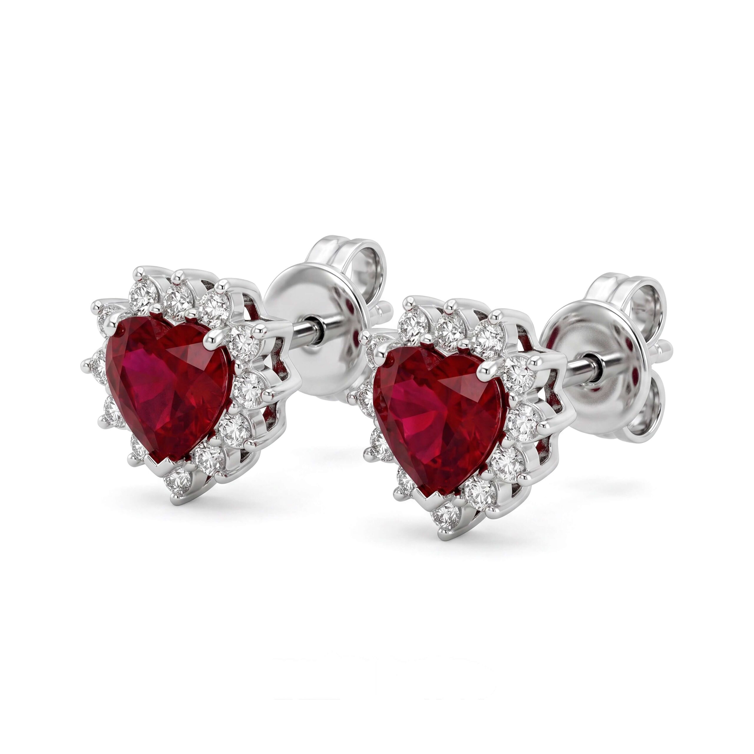 Orecchini rubini e diamanti CUORE Art. OR1493