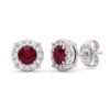 Ruby Earrings Gold and Diamonds BELLE EPOQUE Art. 264856RB