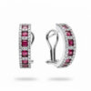 Earrings with diamonds and rubies art.OR1160-1
