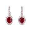 Gold and diamond rubies earrings art. OR306