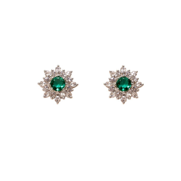 Earrings with emerald diamonds and gold 750% Art. OR1399