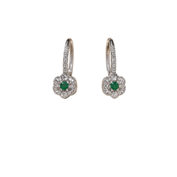 Emerald and diamond earrings Art.OR1221