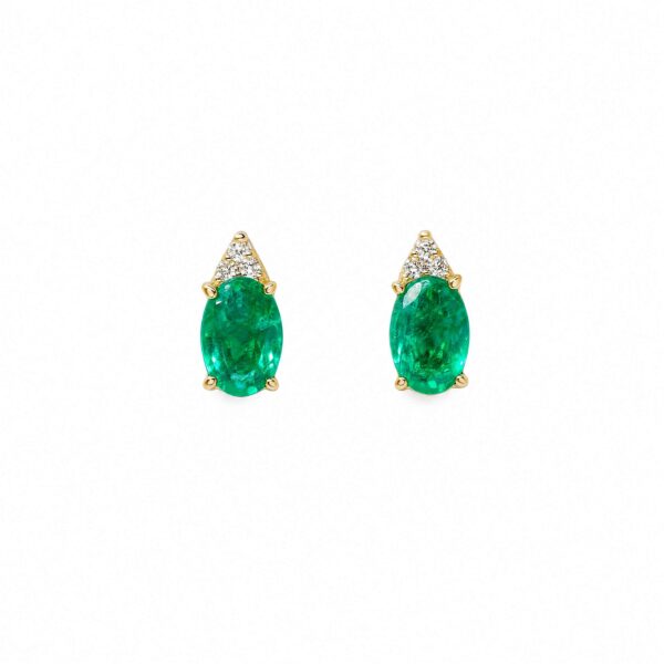 Emerald and diamond earrings Art.OR1357